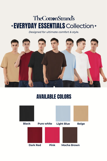 TheCottonStrand Premium Oversized T-Shirt | 100% Pure Cotton | Drop Shoulder Streetwear Fit for Men and Women